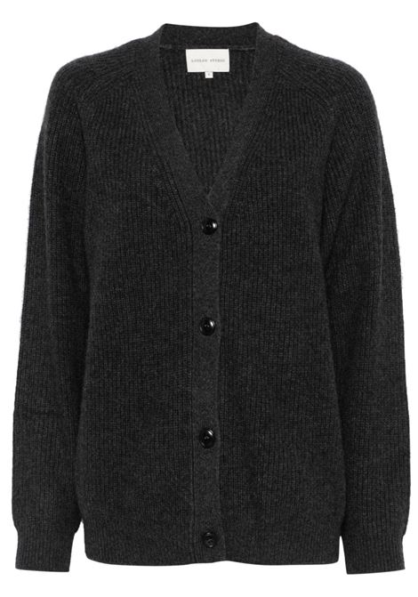 Cardigan Leka con lavorazione a coste in grigio antracite Loulou Studio - donna